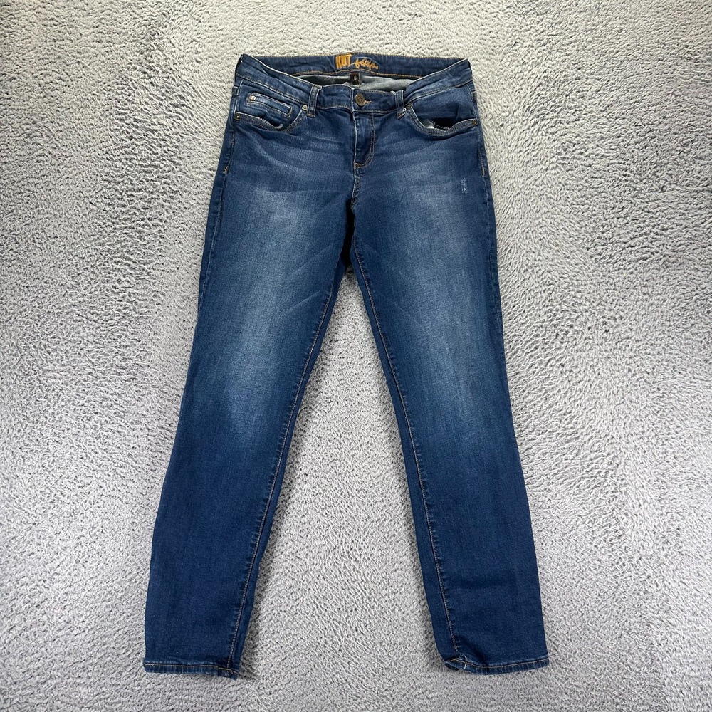 Kut From The Kloth Jeans Women's 8 Blue Cotton Denim Skinny Leg Workwear Stretch